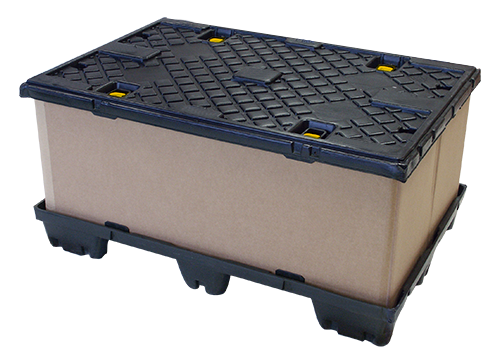 Conteneur carton avec sa ceinture qui absorbe des chocs