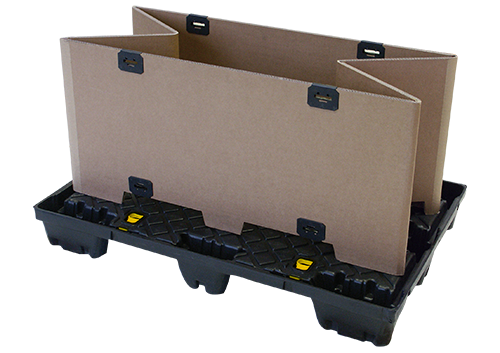 Conteneur carton se déplie en 3 étapes